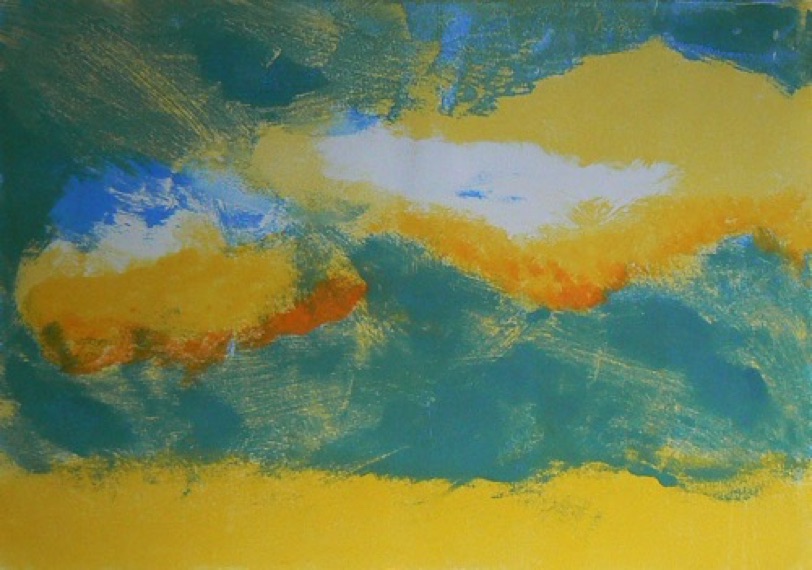 titellos 149 Monotypie auf Papier 2012 A2 (59,4 x 42 cm)
